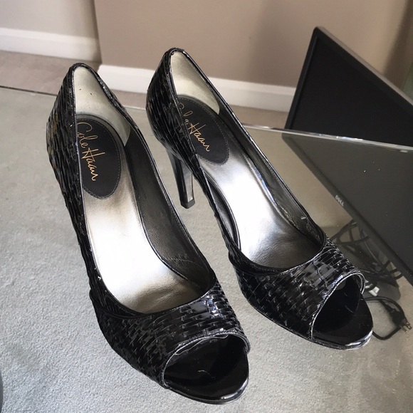 Colehaan tiana Air OT pump black patent with weave - Picture 2 of 6